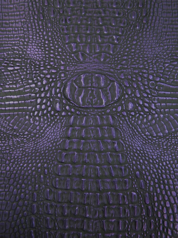 Disco Purple Metallic Caiman Gator Vinyl / 30 Yard Roll