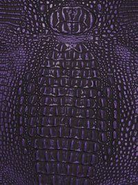 Disco Purple Metallic Caiman Gator Vinyl / Sold by the Yard