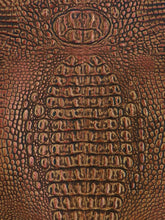 Rose Bronze Metallic Caiman Gator Vinyl / 30 Yard Roll