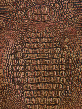 Rose Bronze Metallic Caiman Gator Vinyl / 30 Yard Roll
