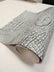 Cement/Silver Metallic Caiman Gator Vinyl / 30 Yard Roll