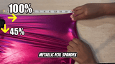 Metallic Foil Spandex Fabric / Stretch Lycra Sold By The Yard