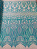 Royalty Damask Iridescent Sequin Stretch Mesh Fabric / Sold by the Yard