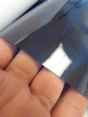 Tinted Plastic Vinyl Fabric / Navy Blue (12 Gauge) / By The Roll - 60 Yards - 0