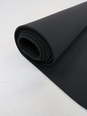 Neoprene Nylon Bonded Sponge Waterproof Wetsuit Fabric / 3mm Black / Sold By The Yard