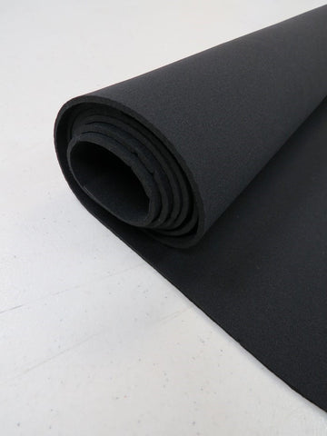 Neoprene Nylon Bonded Sponge Waterproof Wetsuit Fabric / 3mm Black / Sold By The Yard