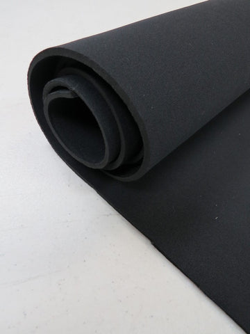 Neoprene Nylon Bonded Sponge Waterproof Wetsuit Fabric / 4mm Black / Sold By The Yard