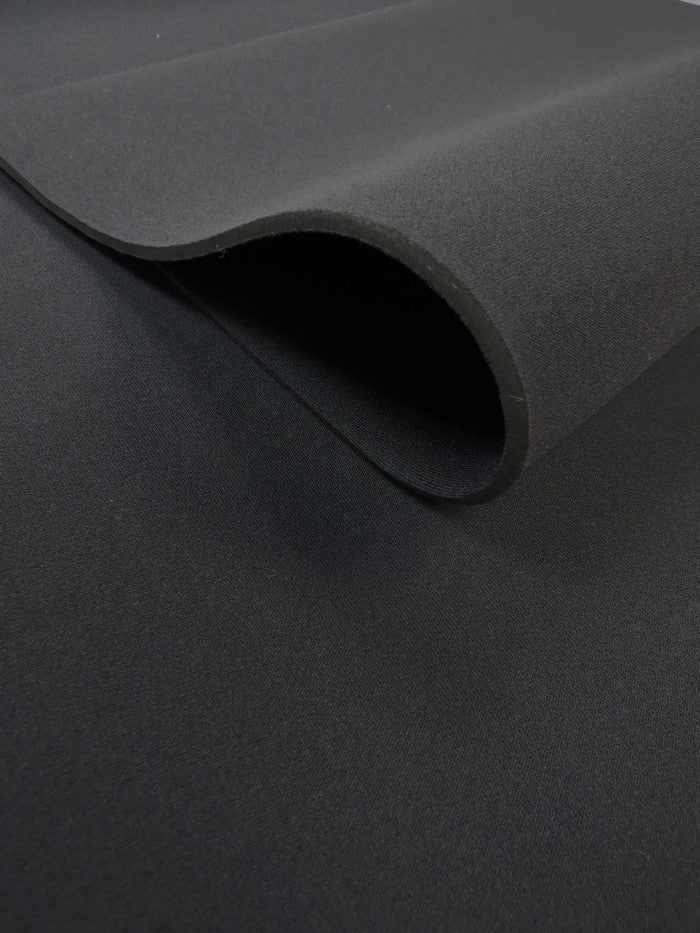Neoprene Nylon Bonded Sponge Waterproof Wetsuit Fabric / 4mm Black / Sold By The Yard