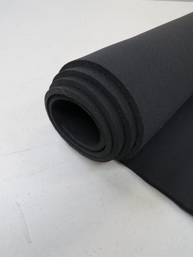 Neoprene Nylon Bonded Sponge Waterproof Wetsuit Fabric / 5mm Black / Sold By The Yard