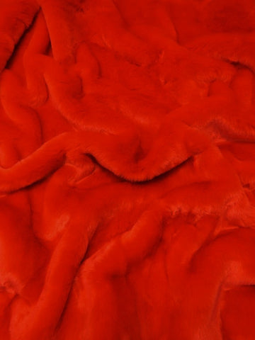 Buy red Short Shag (Teddy) Faux Fur