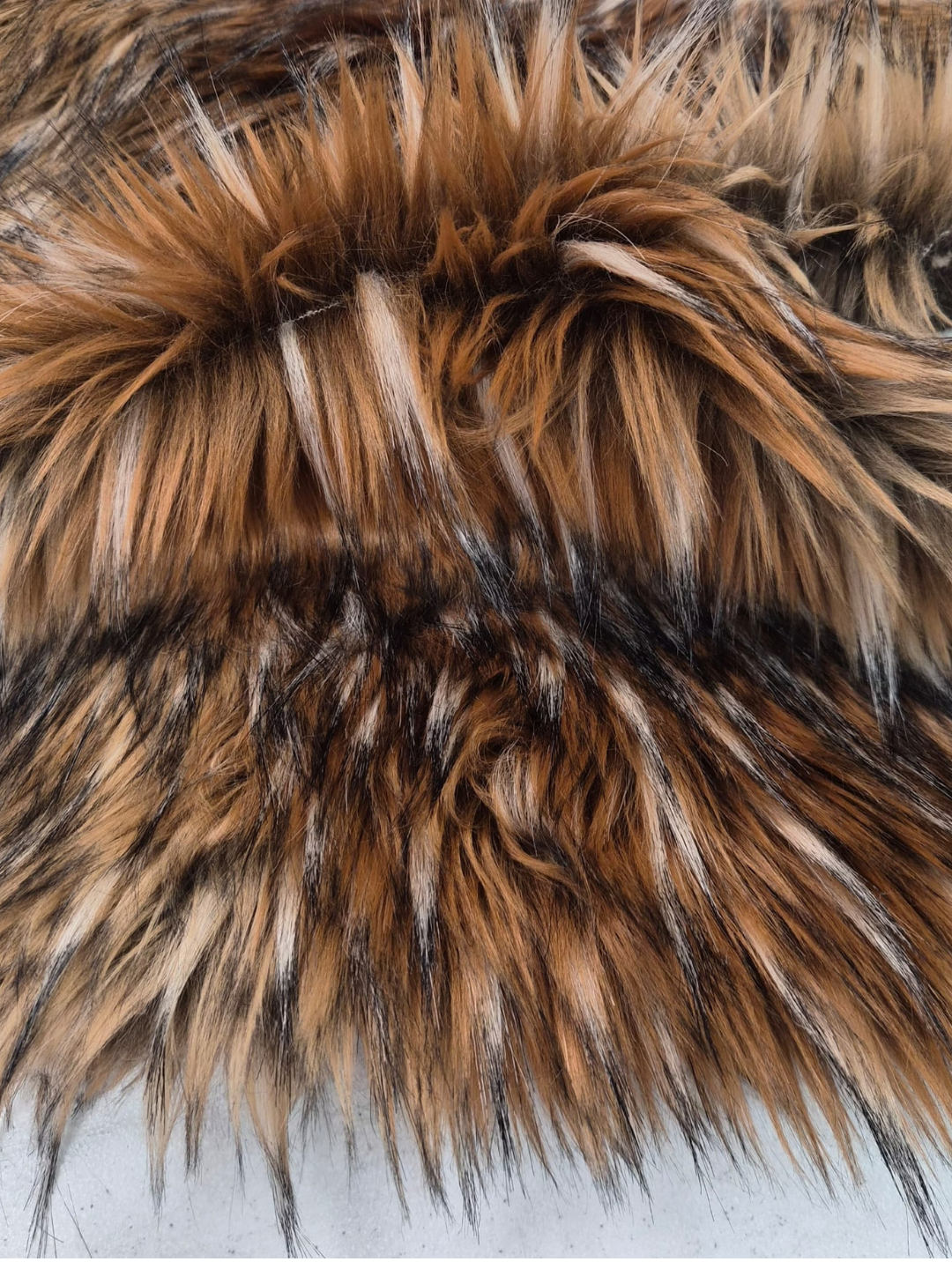 Timber Wolf Animal Long Pile Faux Fur Fabric / Sold By The Yard