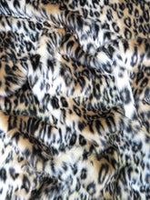Leopard Cheetah Animal Long Pile Faux Fur Fabric / Sold By The Yard