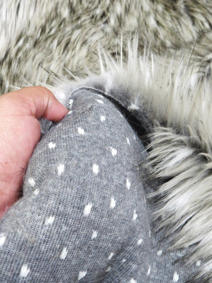 Gray Wolf Animal Coat Costume Faux Fur Fabric / Sold By The Yard - 0