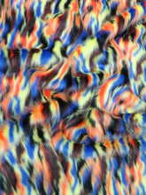 Sunset Multi-Color Faux Fur Fabric /  Sold by the Yard