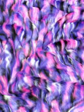 Sunset Multi-Color Faux Fur Fabric /  Sold by the Yard