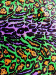 Ecoshag Hippie Jaguar Faux Fur Fabric / Trippy Forest