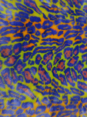Ecoshag Hippie Jaguar Faux Fur Fabric / Acid