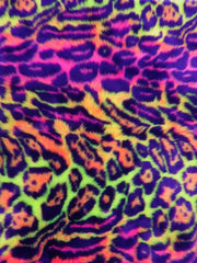 Ecoshag Hippie Jaguar Faux Fur Fabric / Neon Dream