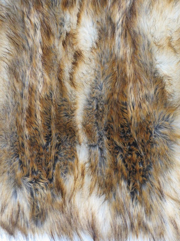 Texas Coyote Animal Faux Fur / Sold By The Yard - 0