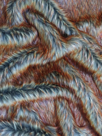 Wolf Animal Long Pile Faux Fur Fabric / Sold By The Yard