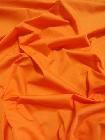Poly Cotton Solid Fabric 58"/60" Width / Orange / Sold By The Yard