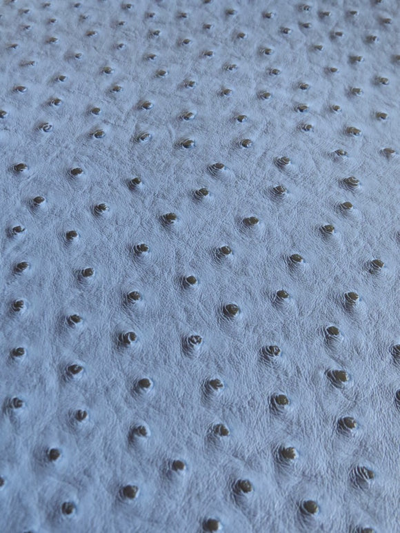 Blue Classic Ostrich Upholstery Vinyl Fabric / By The Roll - 30 Yards