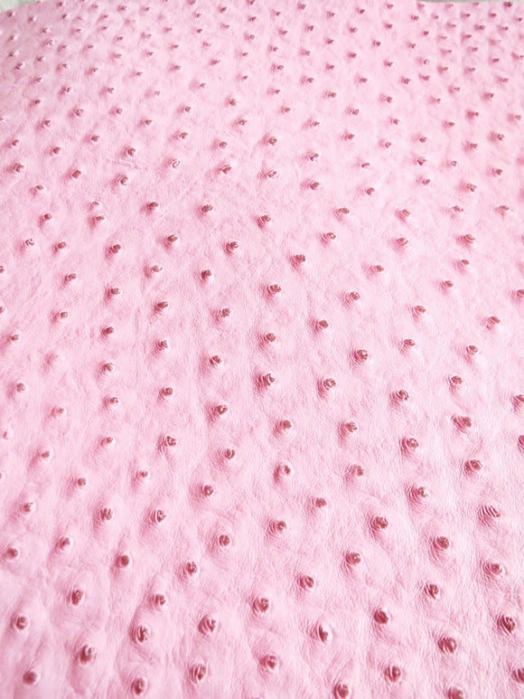 Pink Classic Ostrich Upholstery Vinyl Fabric / By The Roll - 30 Yards