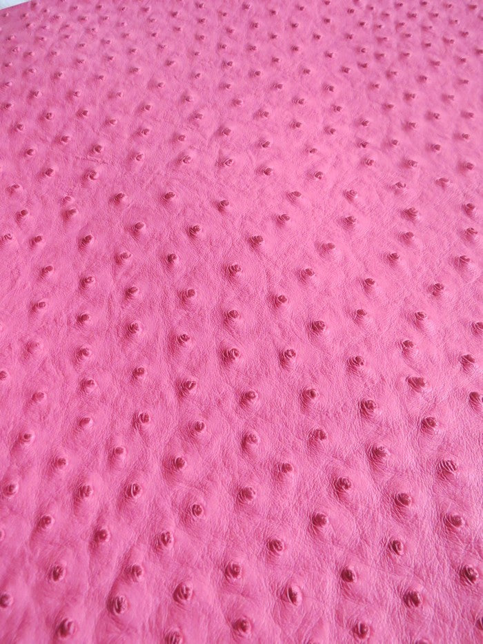 Fuchsia Classic Ostrich Upholstery Vinyl Fabric / Sold By The Yard - 0