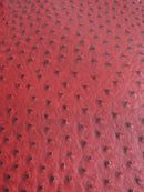 Dead Pool Red Classic Ostrich Upholstery Vinyl Fabric / By The Roll - 30 Yards-3