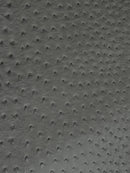 Charcoal Classic Ostrich Upholstery Vinyl Fabric / By The Roll - 30 Yards-1