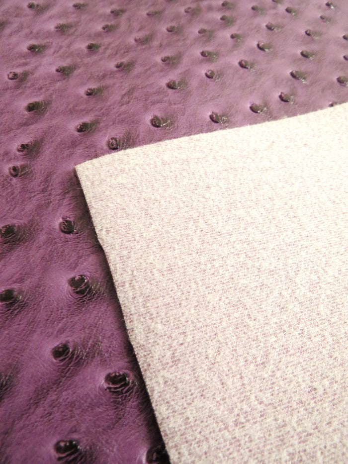 Passion Purple Classic Ostrich Upholstery Vinyl Fabric / Sold By The Yard