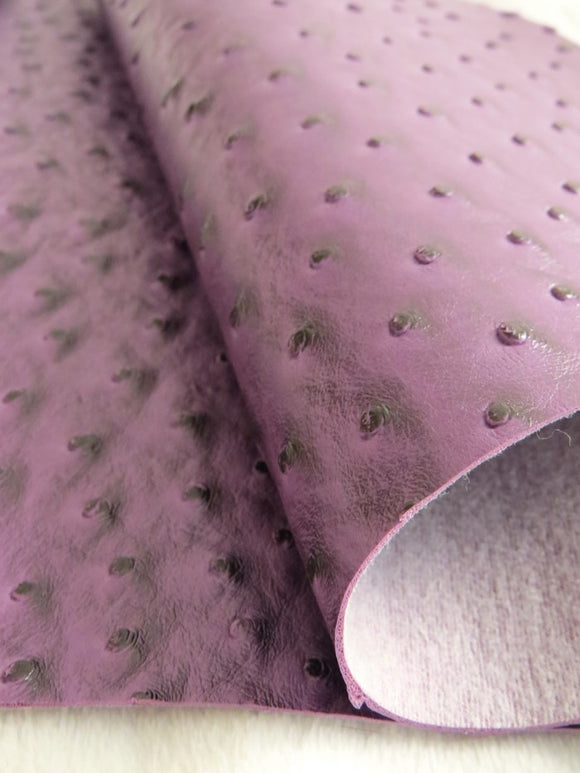 Passion Purple Classic Ostrich Upholstery Vinyl Fabric / By The Roll - 30 Yards