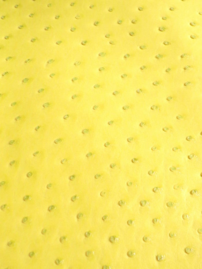 Neon Yellow Classic Ostrich Upholstery Vinyl Fabric / Sold By The Yard - 0