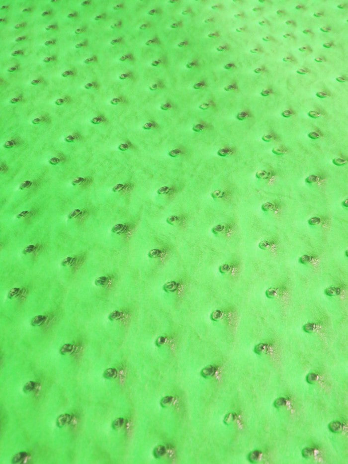 Neon Green Classic Ostrich Upholstery Vinyl Fabric / Sold By The Yard