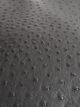 Black Classic Ostrich Upholstery Vinyl Fabric / By The Roll - 30 Yards