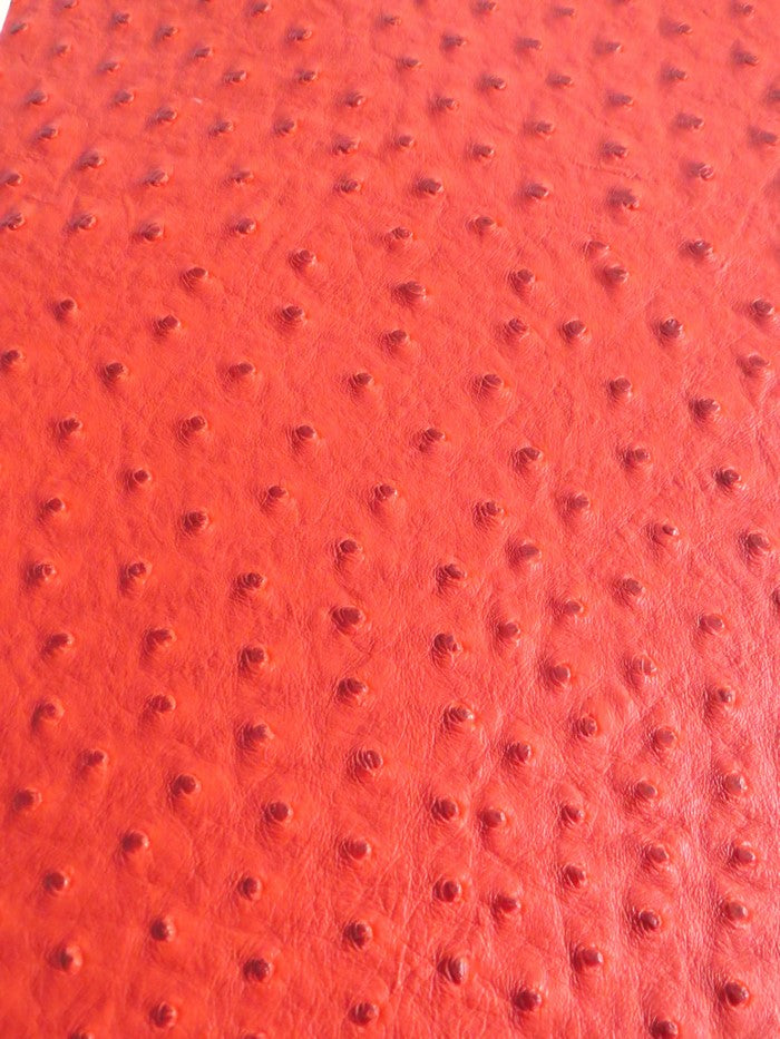 Red Classic Ostrich Upholstery Vinyl Fabric / By The Roll - 30 Yards
