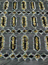 Jewel Iridescent Sequin Stretch Mesh Fabric / Sold by the Yard