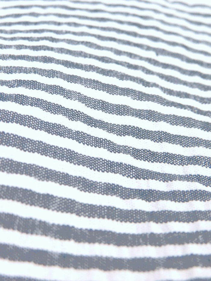 Striped 1/8th" Seersucker Cotton Fabric