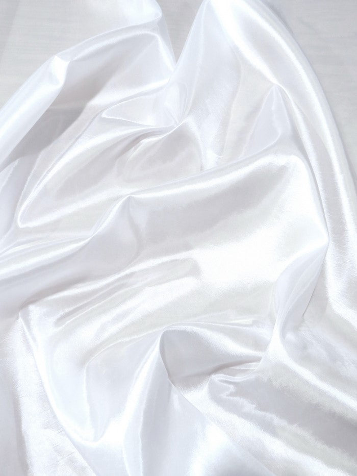 Solid Polyester Taffeta 58"/60" Fabric / White / Sold By The Yard