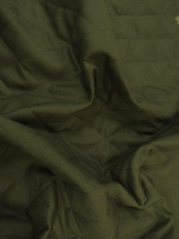 12 oz  Cotton Canvas DOUBLE SIDED BATTING w peach skin fabric - ARMY GREEN/Black