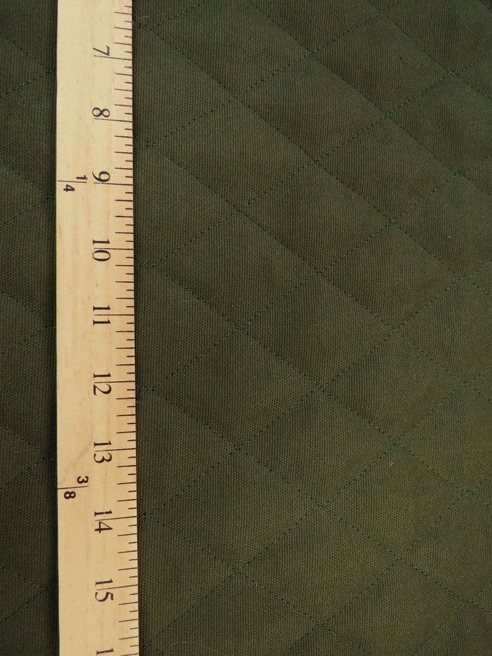 12 oz  Cotton Canvas DOUBLE SIDED BATTING w peach skin fabric - ARMY GREEN/Black