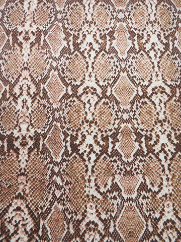 PRINTED SPANDEX FABRIC- COBRA CREAM
