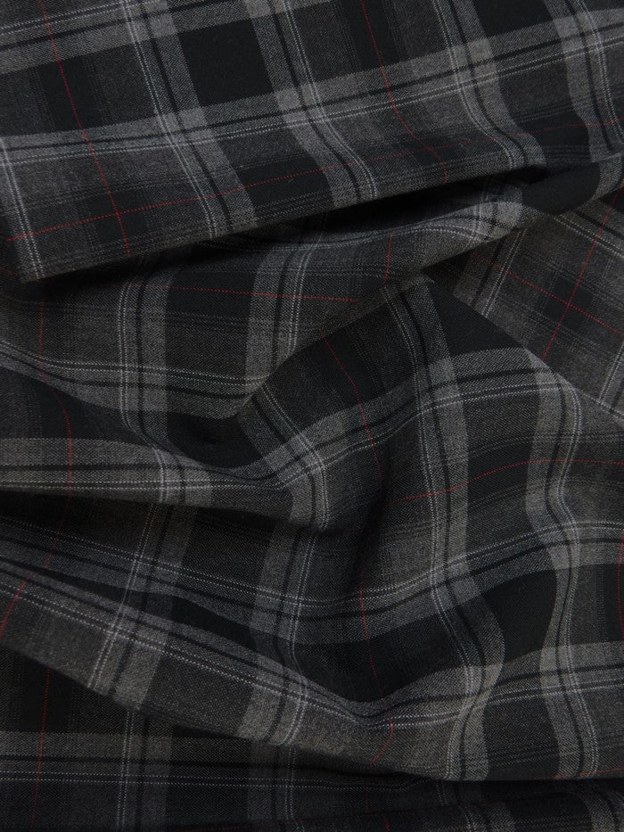 Plaid Stretch Shirting Fabric