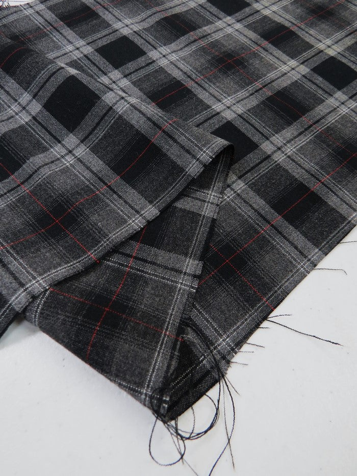 Plaid Stretch Shirting Fabric