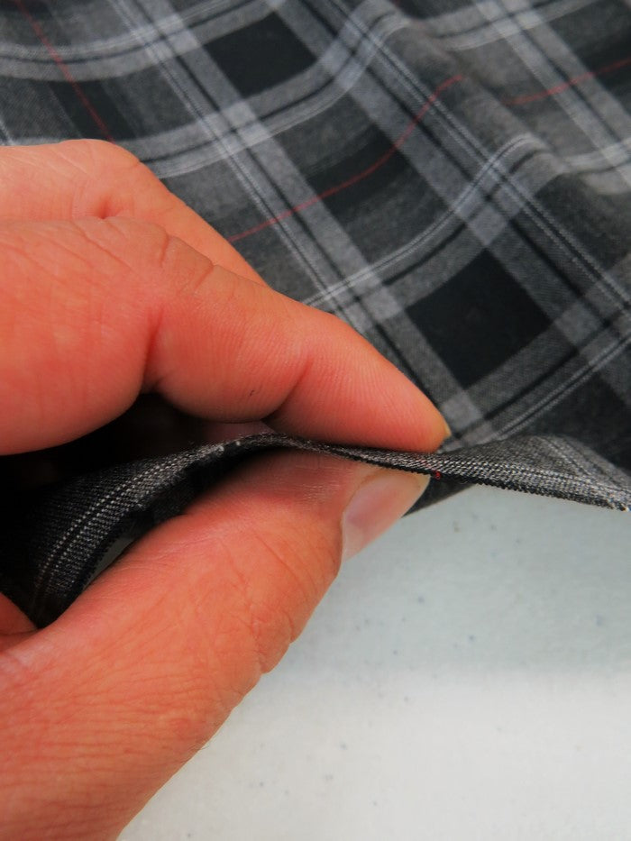 Plaid Stretch Shirting Fabric