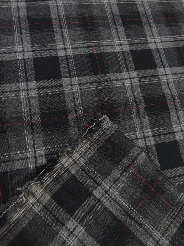 Plaid Stretch Shirting Fabric