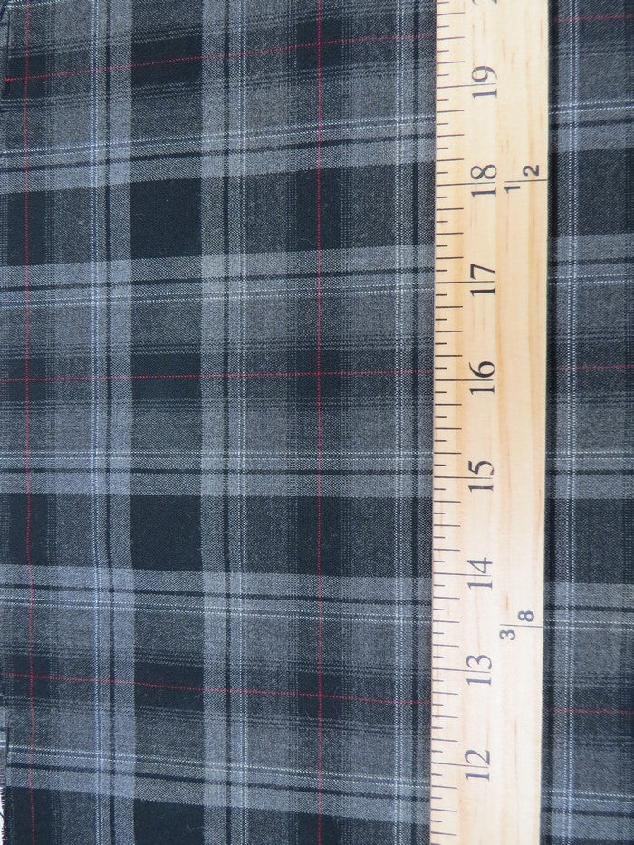 Plaid Stretch Shirting Fabric