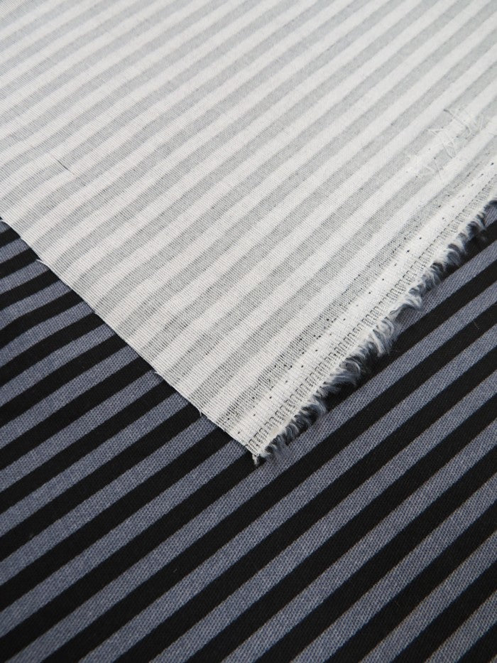 Striped Stretch Twill Fabric