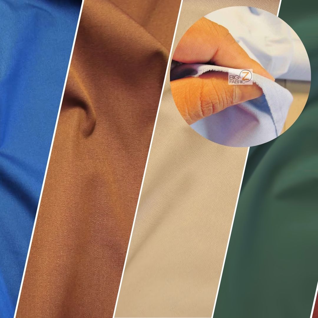 Poly Cotton Fabric Solid Heavyweight Uniform / Sold By The Yard