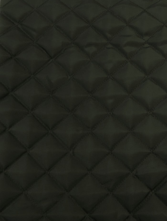 Quilted Polyester Batting Upholstery Fabric / Charcoal / Sold By The Yard